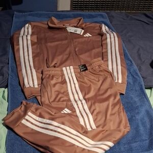 Adidas Track Suit with White Stripes